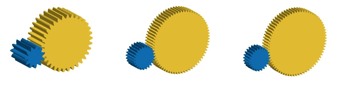 Designing a gear pairs according to kinematic parameters